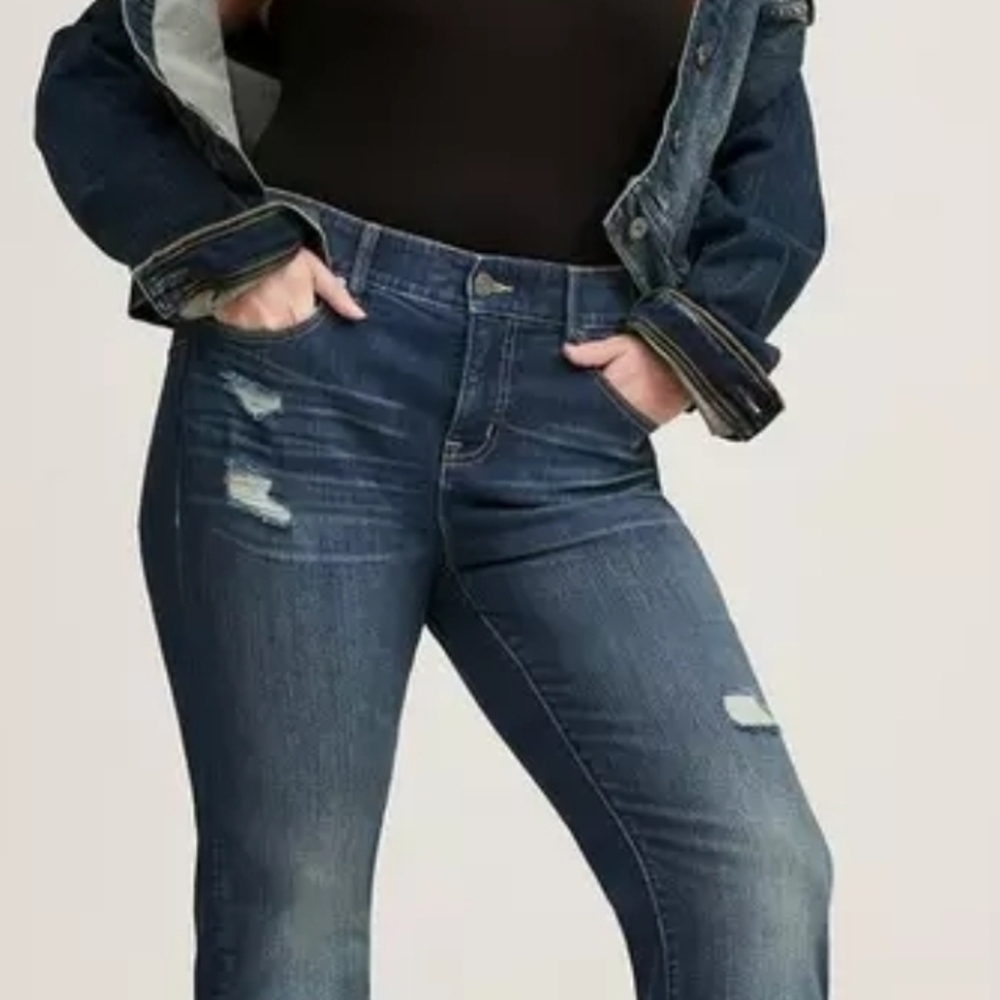 Torrid Dark Blue Straight Leg Jeans